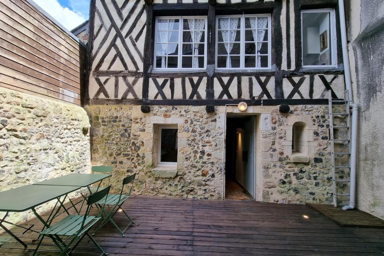 La Terrasse Notre Dame - Character House - 4P - Center Honfleur Villa Exterior foto